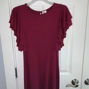 Red / maroon Alya mini shift dress